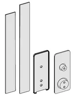 Kit GLASS CISA para cierres suplementarios alto/bajo  para dispositivos ALPHA PUSH/TOUCH, PVD inoxidable satinado